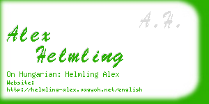 alex helmling business card
